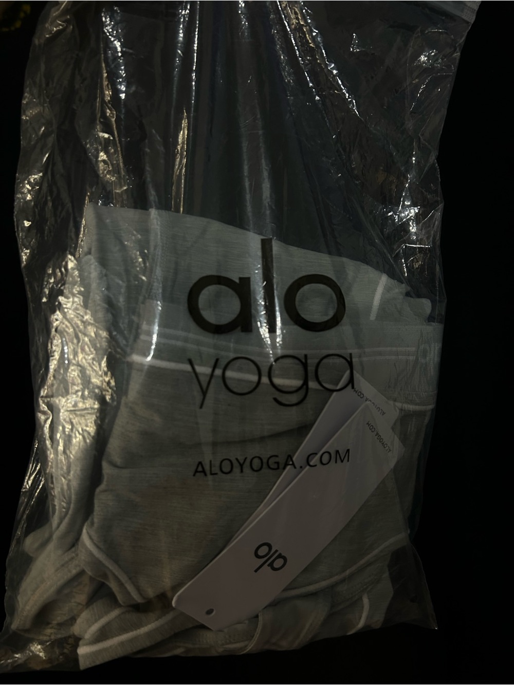 ALO Yoga Heather Gray Leggings and top set